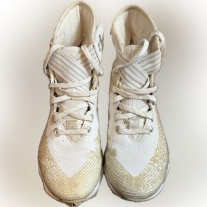 Under Armour White high top Football Cleats